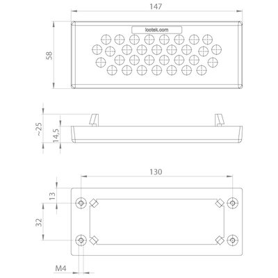 Przepust kablowy niedzielony KEL-DPU-HD 24, na 32 przewody, Hygienic Design, 73942