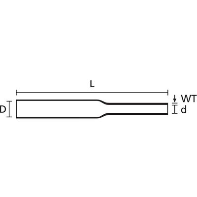 Rura termokurczliwa 2:1 PVDF 3, 311-00329 - schemat