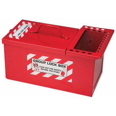 Skrzynka na blokady/skrzynka blokowania grupowego LOTO, 50 kłódek, 105716