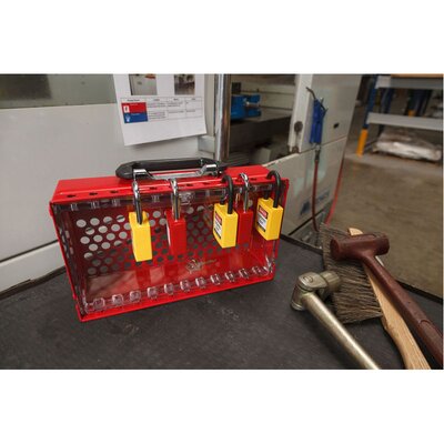 Skrzynka blokowania grupowego LOTO SlimView, czerwona, 150505 - zastosowanie 2