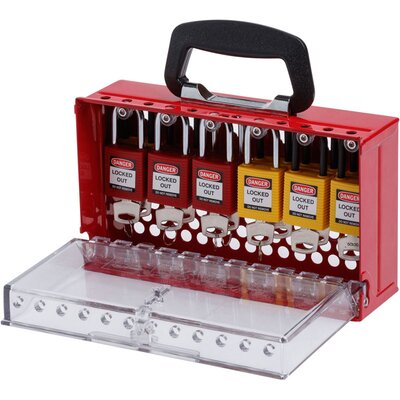 Skrzynka blokowania grupowego LOTO SlimView, czerwona, 150505 - zdjęcie 2