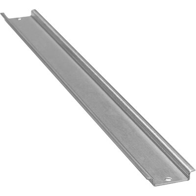 Szyna montażowa DIN niska, stalowy, 35x7,5x376 mm, otwory 2x4,5