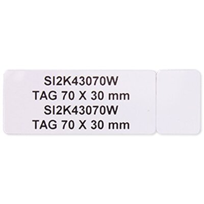 Tabliczki samoprzylepne białe 30x70 mm (33 sztuki), EVO43070W