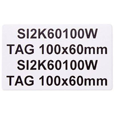 Tabliczki PVC nieprzylepne białe, 60x100 mm (22 szt.), EVO60100W