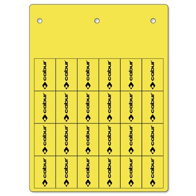 Tabliczka do uchwytów, 18x27 mm, PVC, żółty, TAP2718Y