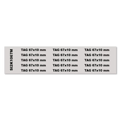 Oznaczniki nieprzylepne z PVC, 10x67 mm, metaliczne, EVO1067M