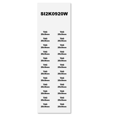 Tabliczki do opisu uchwytów i panel biał, SI2K0920W