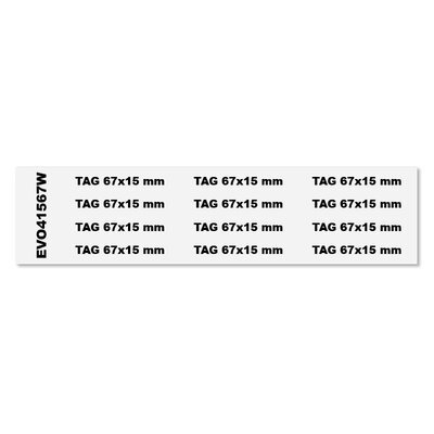Tabliczki samoprzylepne białe wym. 67x15 mm (99 szt.), EVO41567W