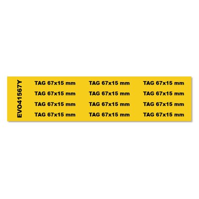 Tabliczki samoprzylepne żółte 67x15 mm (99 szt.), EVO41567Y