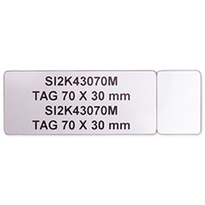 Tabliczki samoprzylepne PVC srebrne 30x70 mm (33 szt.), EVO43070M