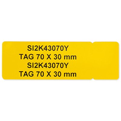 Tabliczki samoprzylepne PVC żółte 30x70 mm (33 szt.), EVO43070Y