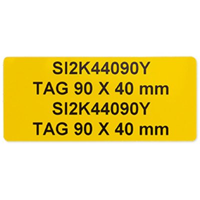 Tabliczki samoprzylepne PVC żółte 40x90 mm (22 szt.), EVO44090Y