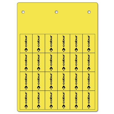 Tabliczka do uchwytów, 18x27 mm, PVC, żółty, TAP2718Y