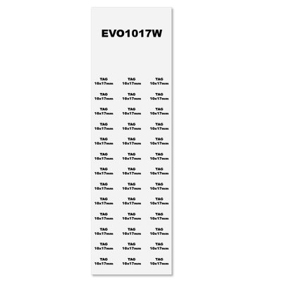Tabliczki PVC białe, 10x17 mm (1080 szt.), EVO1017W