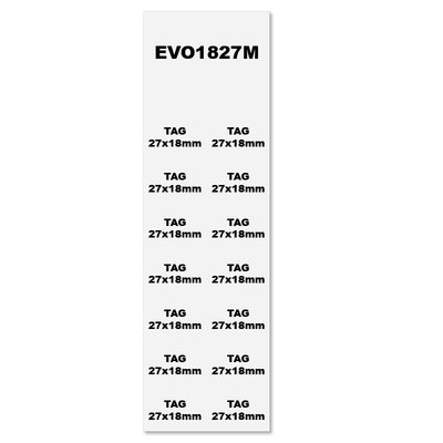 Tabliczki PVC biale 18x27 mm (288 szt.), EVO1827W