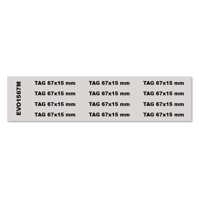 Tabliczki PVC 15x67 mm, metaliczne (99 szt.), EVO1567M
