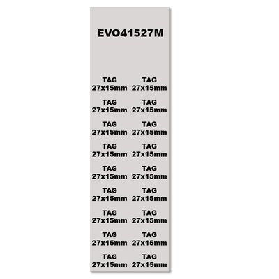 Oznaczniki samoprzylepne PVC, wym. 15x27 mm, metaliczne (264 szt.), EVO41527M