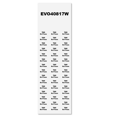 Etykiety PVC białe samoprzylepne 8x17 mm (1320 szt.), EVO40817W