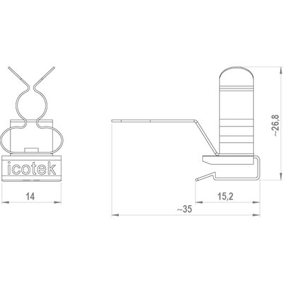Klamra uziemiająca EMC PFZ-M/MSKL 3-12, 37716 - schemat