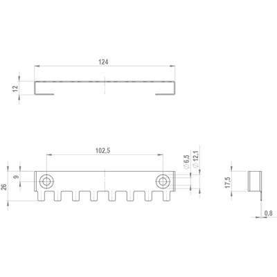 Listwa uziemiajaca ZL 121/SB-EMV, 36330 - schemat