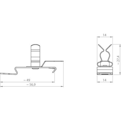 Klamra uziemiająca EMC SFZ/SKL 8-11, 36865 - schemat