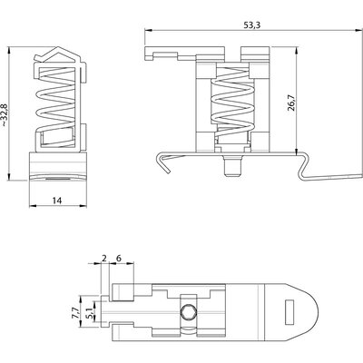 Klamra EMC SF/SKZ 3-8, 36500 - schemat