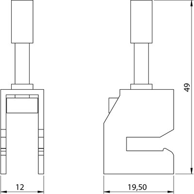 Klamra EMC mocująca SKS 3-8, 36283 - schemat