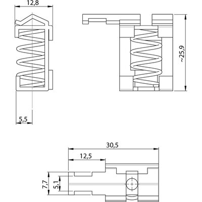 Klamra EMC przykręcana SS/SK 3-8, 36235 - schemat