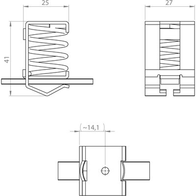 Klamra uziemiająca EMC SS/SK 10-20, 36237 - schemat