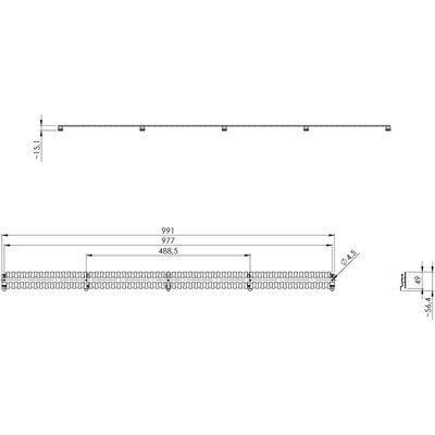 Listwa mocująca EMC KAFM 59/SF, 36459 - schemat