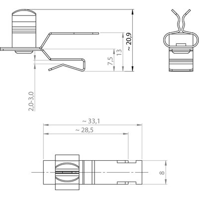 Klamra uziemiająca EMC PFKZ-B/SKL 1.5-3, 36783.1 - schemat