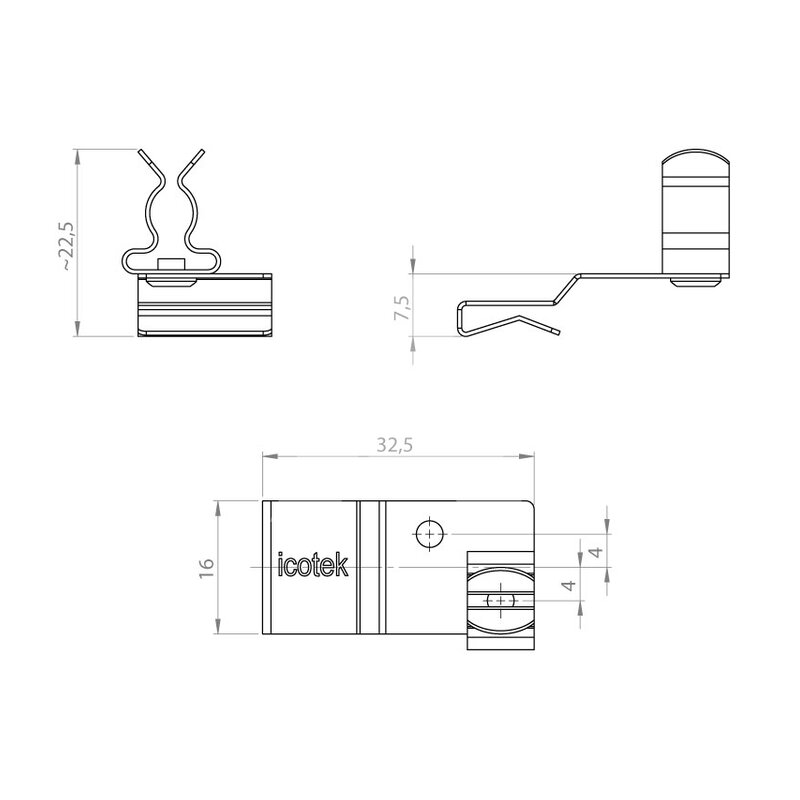 Klamra uziemiająca EMC PFK2-B/SKL 03, 36784.03 - schemat