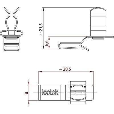Klamra uziemiająca PFK-A/SKL 6-8, 367783 - schemat