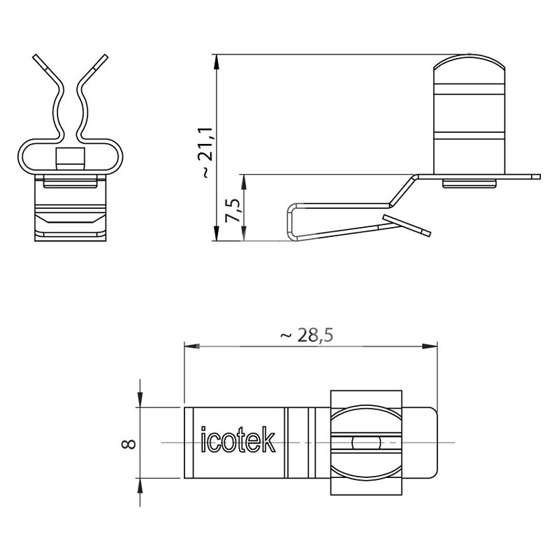 Klamra uziemiająca PFK-B/SKL 3-6, 367822 - schemat