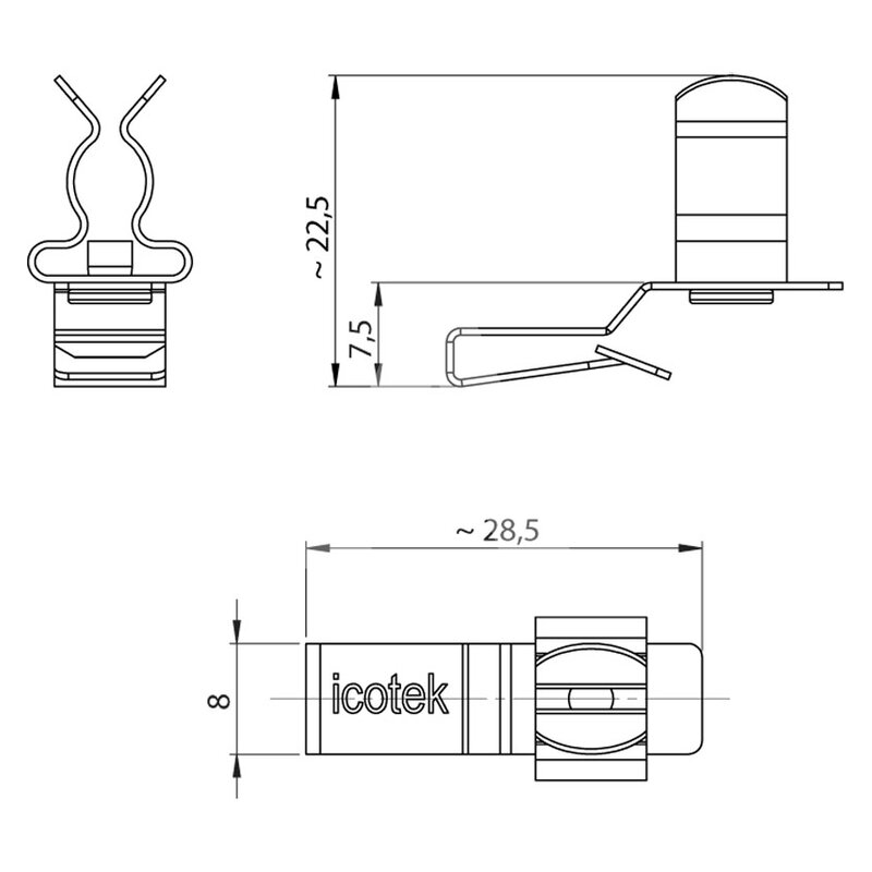 Klamra uziemiająca PFK-B/SKL 6-8, 367823 - schemat
