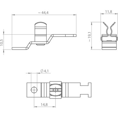 Klamra mocująca EMC LFZ/SKL 3-6, 36915 - schemat