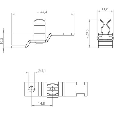 Klamra mocująca EMC LFZ/SKL 6-8, 36920 - schemat