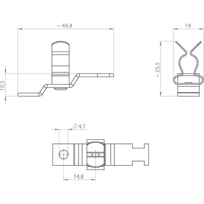 Klamra mocująca EMC LFZ/SKL 8-11, 36925 - schemat