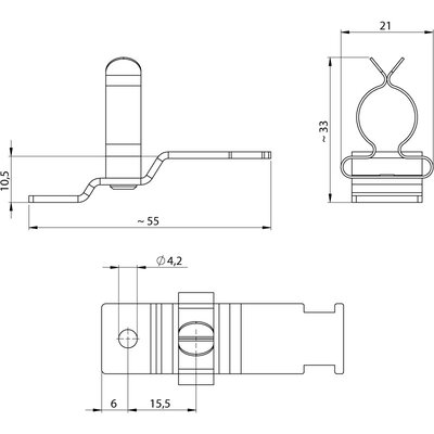 Klamra mocująca EMC LFZ/SKL  12-16, 36930 - schemat