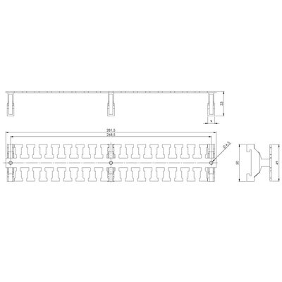 Listwa mocująca EMC KAFM 16/SK, 36470 - schemat