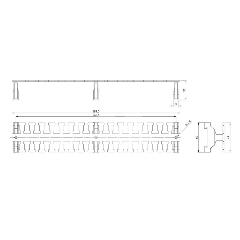 Listwa mocująca EMC KAFM 16/SK, 36470 - schemat