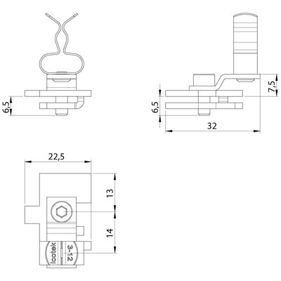 Klamra uziemiająca EMC SC/LF/MSKL 3-12, 37608.100