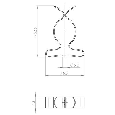 Klamra uziemiająca EMC SKL 30-37, 36209 - schemat