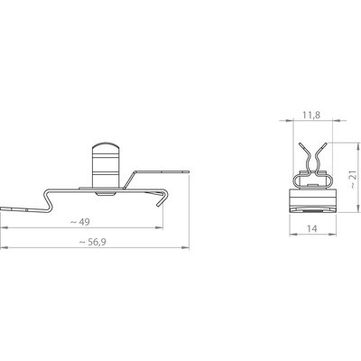 Klamra mocująca EMC SFZ/SKL 3-6, 36855 - schemat