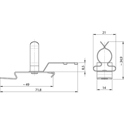 Klamra uziemiająca EMC SFZ/SKL 12-16, 36870 - schemat