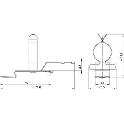 Klamra uziemiająca EMC SFZ/SKL 17-22, 36875 - schemat
