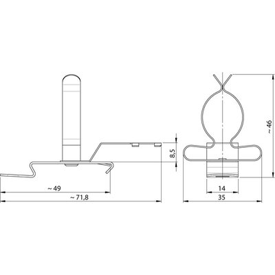 Klamra uziemiająca EMC SFZ/SKL 23-29, 36880 - schemat