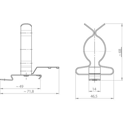 Klamra uziemiająca EMC SFZ/SKL 30-38, 36885 - schemat