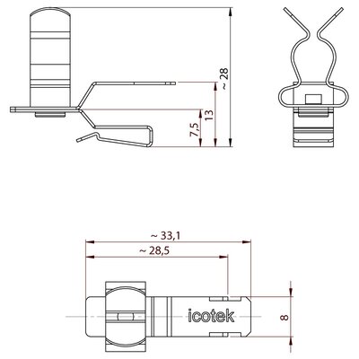 Klamra uziemiająca PFSZ/SKL 8-11, 367874 - schemat