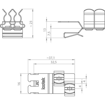 Klamra uziemiająca PFSZ2/SKL 33, 3678933 - schemat